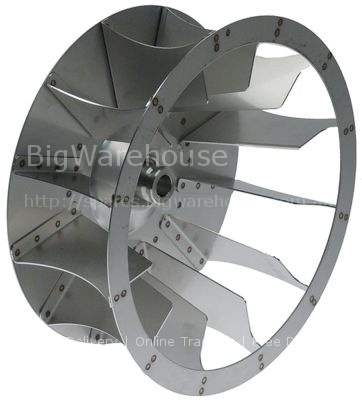 Fan wheel blades 12 D1 ø 325mm D2 ø 19,5mm D3 ø 23mm H1 130mm H2