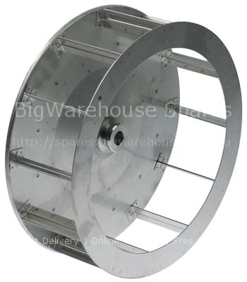 Fan wheel blades 12 D1 ø 350mm D2 ø 19,5mm D3 ø 23mm H1 118mm H2