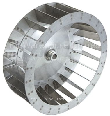 Fan wheel D1 ø 350mm H1 120mm blades 24 D2 ø 19,5mm D3 ø 23,5mm