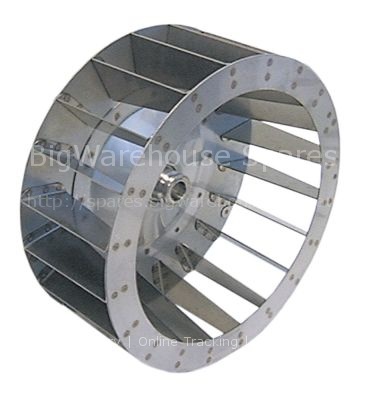 Fan wheel D1 ø 300mm H1 120mm blades 20 D2 ø 19,5mm D3 ø 23mm H2