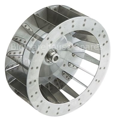 Fan wheel D1 ø 220mm H1 78mm blades 20 D2 ø 11,5mm D3 ø 16,5mm H