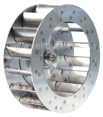 Fan wheel D1 ø 180mm H1 60mm blades 16 D2 ø 11mm D3 ø 16mm H2 30