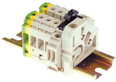 Rail-mounted terminal block