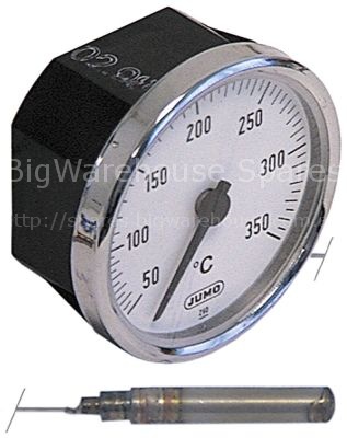 Thermometer mounting ø 52mm t.max. 350°C +50 up to +350°C probe