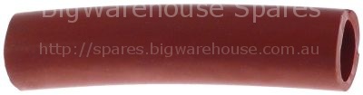 Silicone hose ID ø 15mm ED ø 19mm L 0,08m thickness 3mm red for