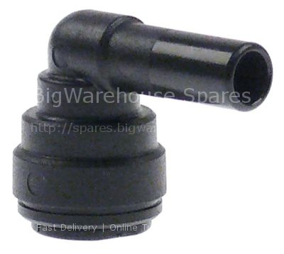 Push-in fitting John Guest angled pipe connection 8mm grommet