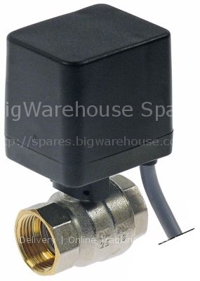 Ball valve inlet 1" IT outlet 1" IT for combi-steamer 2-way 230V