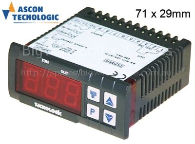 Electronic controller TECNOLOGIC type TLK38FCR mounting measurem
