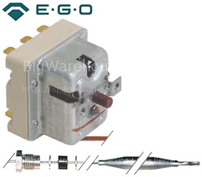 Safety thermostat switch-off temp. 350°C 3-pole 20A probe ø 4mm