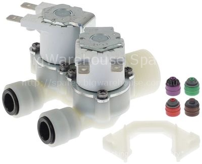 Solenoid valve double straight 230 inlet 3/4" outlet JG 10 t.max