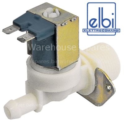 Solenoid valve single straight 230VAC inlet 3/4" outlet 11,5mm o