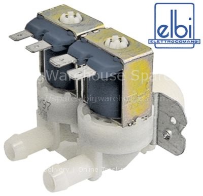 Solenoid valve double straight 230VAC inlet 3/4" outlet 11,5mm i