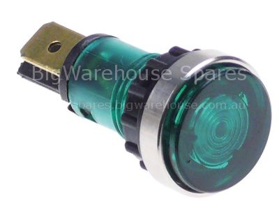 Indicator light ø 12mm 250V green connection male faston 6.3mm