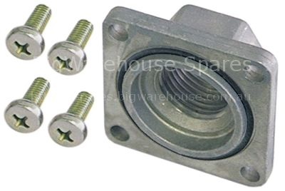 Gas connection straight 1/2" flange 45x45mm ELETTROSIT/V4400/460