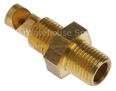 Injection nozzle bore ø 2mm L 33mm WS 14 brass for combi-steamer