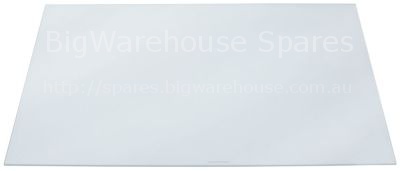 Glass panel W 514mm H 314mm thickness 4mm for hot air oven Qty 1