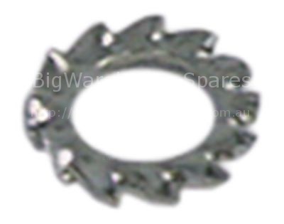 Tooth lock washer ID ø 10,4mm ED ø 18mm zinc-coated steel DIN/IS