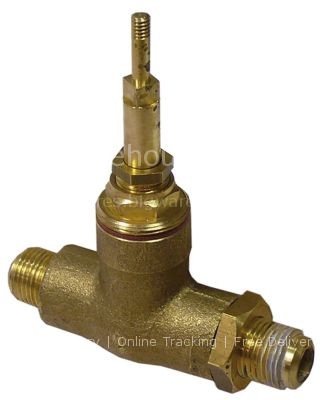 Shut-off valve connection 1/2" 1/2" straight total length 123mm