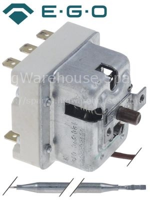 Safety thermostat switch-off temp. 120°C 3-pole 20A probe ø 6mm