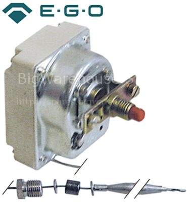 Safety thermostat switch-off temp. 229°C 1-pole 0,5A probe ø 6mm