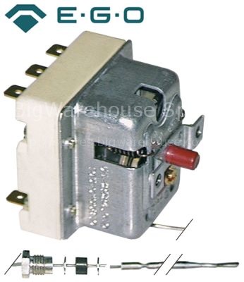 Safety thermostat switch-off temp. 325°C 3-pole 20A probe ø 3,1m
