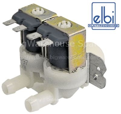 Solenoid valve double straight 230VAC inlet 3/4" outlet 11.5mm o
