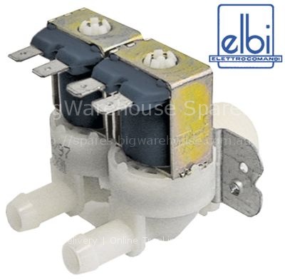 Solenoid valve double straight 230VAC inlet 3/4" outlet 11,5mm p