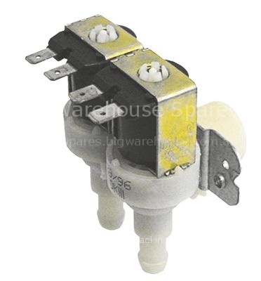 Solenoid valve double angled 24VAC inlet 3/4" outlet 11.5mm DN10