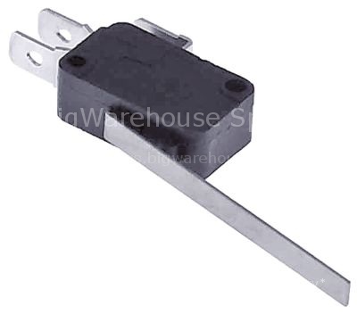 Microswitch with lever 250V 16A 1CO connection male faston 6.3mm