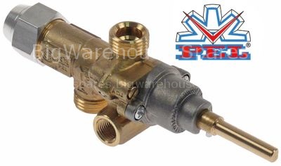 Gas tap PEL type 21S gas inlet M16x1.5 (tube ø 10mm)