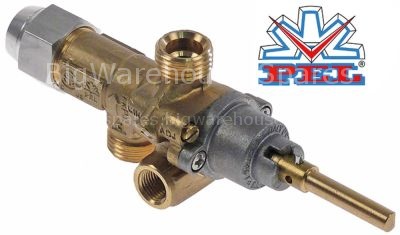 Gas tap PEL type 21S gas inlet M16x1.5 (tube ø 10mm)