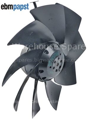 Fan A2E250AM06-01 fan wheel ø 250mm blades 9 230V 50Hz 120/160W