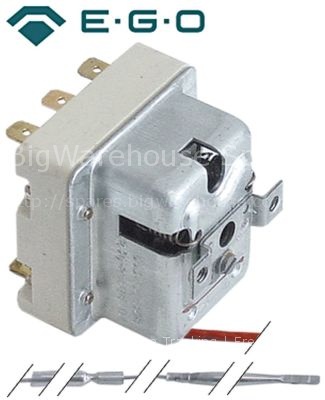 Safety thermostat switch-off temp. 230°C 3-pole 2x20/1x0.5A prob