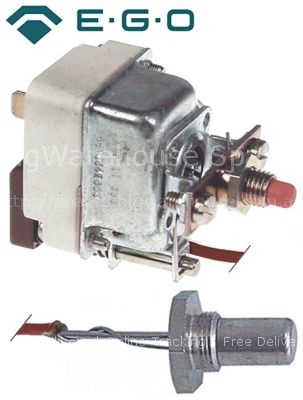 Safety thermostat switch-off temp. 230°C 1-pole 16A probe ø 11mm