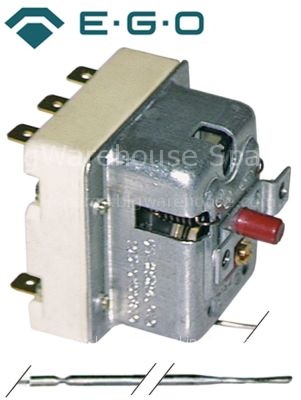 Safety thermostat switch-off temp. 150°C 3-pole 0,5A probe ø 3mm