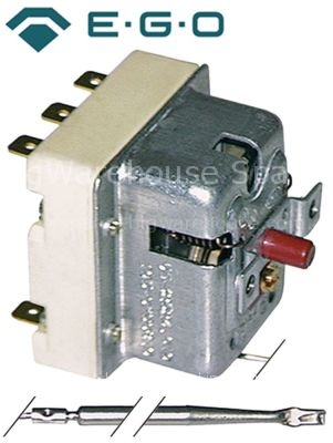 Safety thermostat switch-off temp. 345°C 3-pole 20A probe ø 4mm