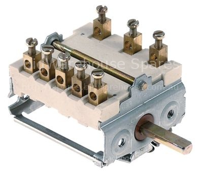 Cam switch 3 operating positions sequence 0-1-2 shaft ø 6x4.6mm