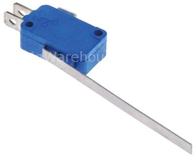Microswitch with lever 250V 16A 1CO connection male faston 6.3mm