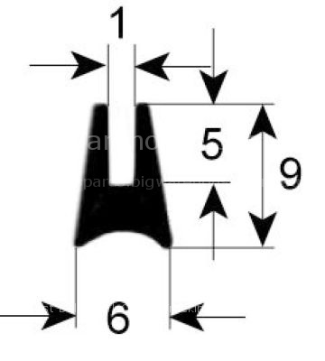 Window gasket profile 1515 L 2200mm suitable for LAINOX