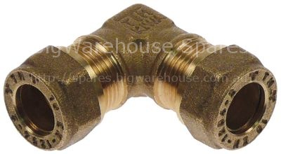 Angle piece thread M14x1 tube ø 10mm brass