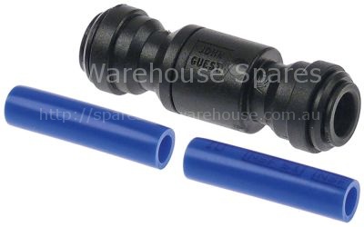 Non-return valve plastic total length 67mm