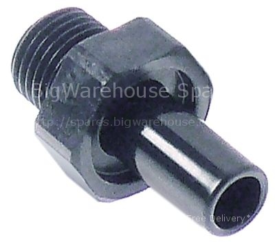 Hose connector thread 1/4" straight grommet ø 10mm grommet lengt