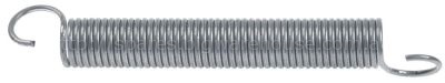 Tension spring ø 15,3mm total length 130mm wire gauge ø 2mm for