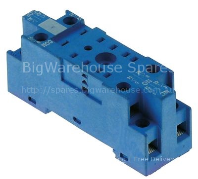 Relay socket 2-pole contacts male faston 2.8mm 250V voltage AC 1