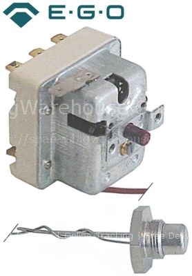 Safety thermostat switch-off temp. 300°C 1-pole 20A probe ø 11mm