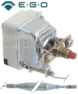 Safety thermostat switch-off temp. 350°C 1-pole 16A probe ø 6mm