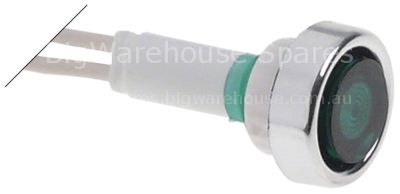 Indicator light ø 10mm 24V green cable length 200mm socket screw