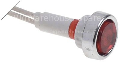 Indicator light ø 10mm 24V red cable length 200mm socket screw b