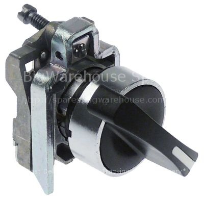 Rotary selector mounting measurements ø22mm black metal