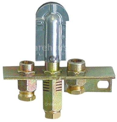 Pilot burner POLIDORO 2 flames gas connection 6mm